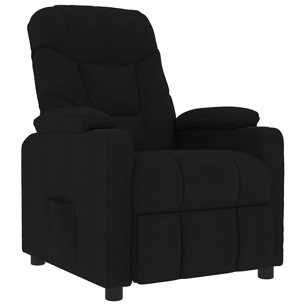 vidaXL Masážní křeslo černé textil