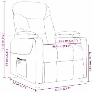 Masážní křeslo černé textil - obrázek 8