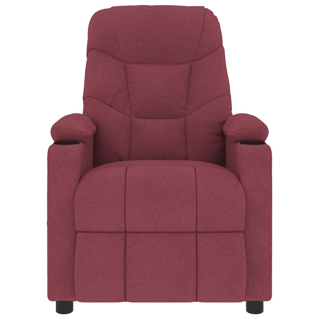 vidaXL Massagestoel stof wijnrood