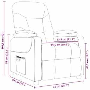Masážní křeslo vínové textil - obrázek 8