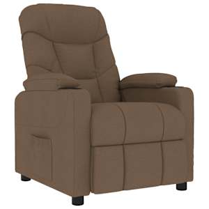 Masážní křeslo hnědé textil - obrázek 2