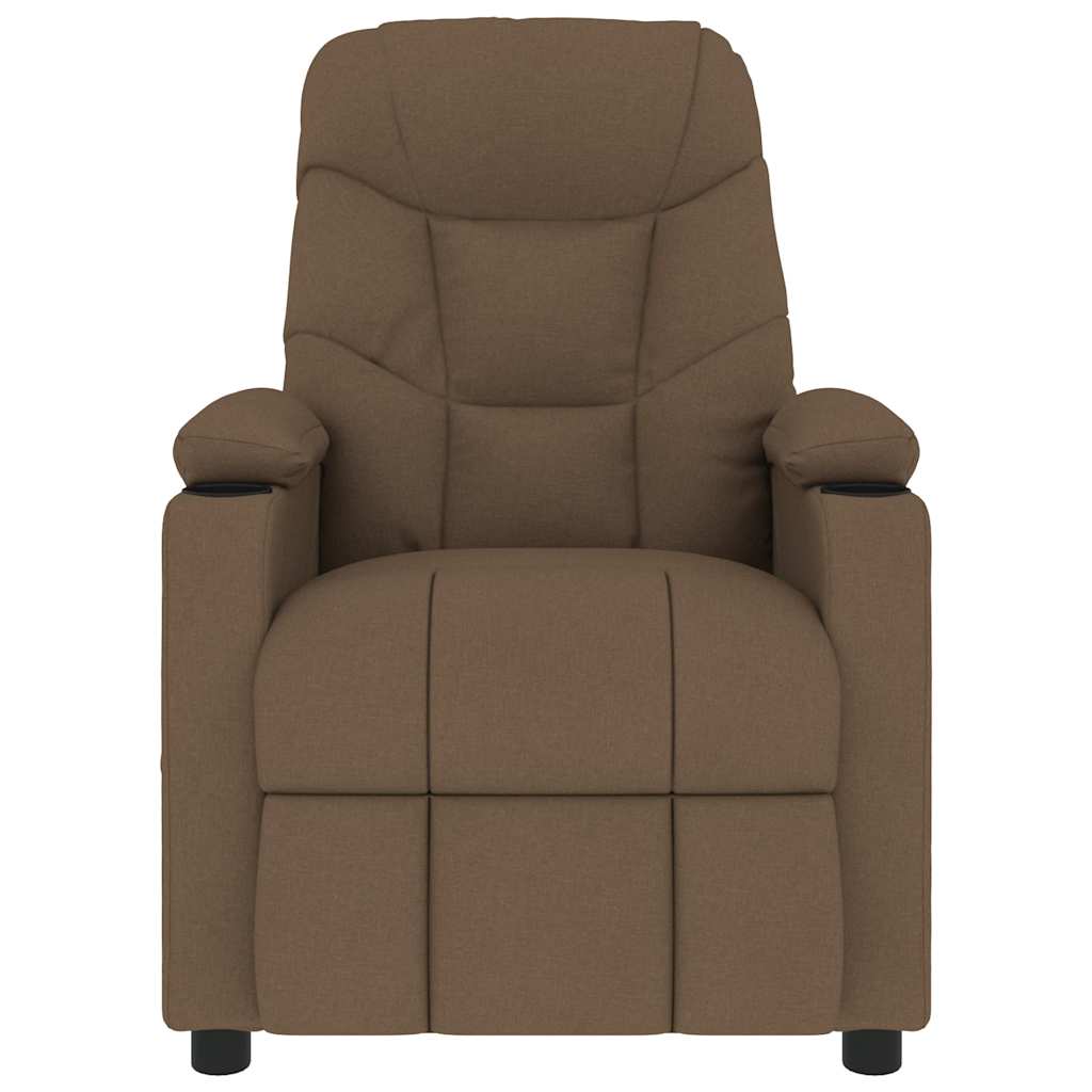 vidaXL Massagestoel stof bruin