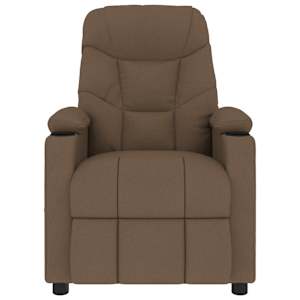 Masážní křeslo hnědé textil - obrázek 3
