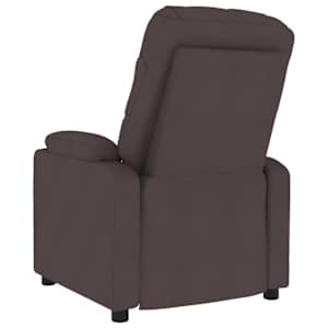 Masážní křeslo tmavě hnědé textil - obrázek 5