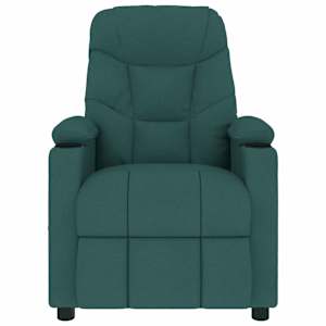 Masážní křeslo tmavě zelené textil - obrázek 3