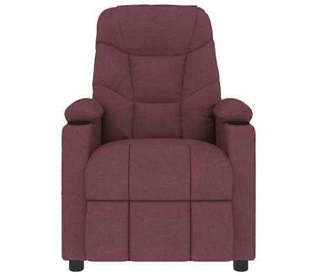 vidaXL Masažinis krėslas, violetinės spalvos, audinys