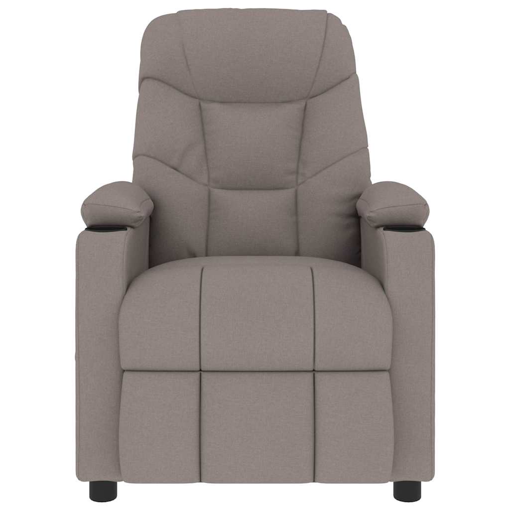 vidaXL Massagestoel stof taupe