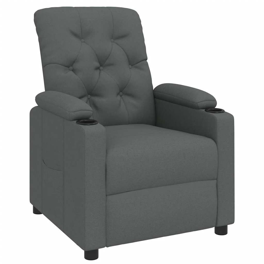 Fauteuil inclinable Gris foncé Tissu