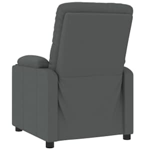 Polohovací křeslo tmavě šedé textil - obrázek 5