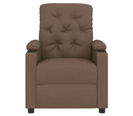 vidaXL Poltrona Reclinabile in Tessuto Marrone