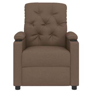 vidaXL Poltrona Reclinabile in Tessuto Marrone
