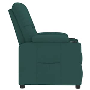 Polohovací křeslo tmavě zelené textil - obrázek 4