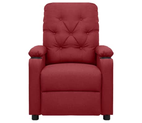 vidaXL masāžas krēsls, vīnsarkans audums