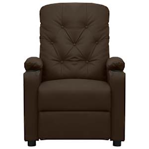 vidaXL Skl&aacute;pacie kreslo, hned&eacute;, umel&aacute; koža