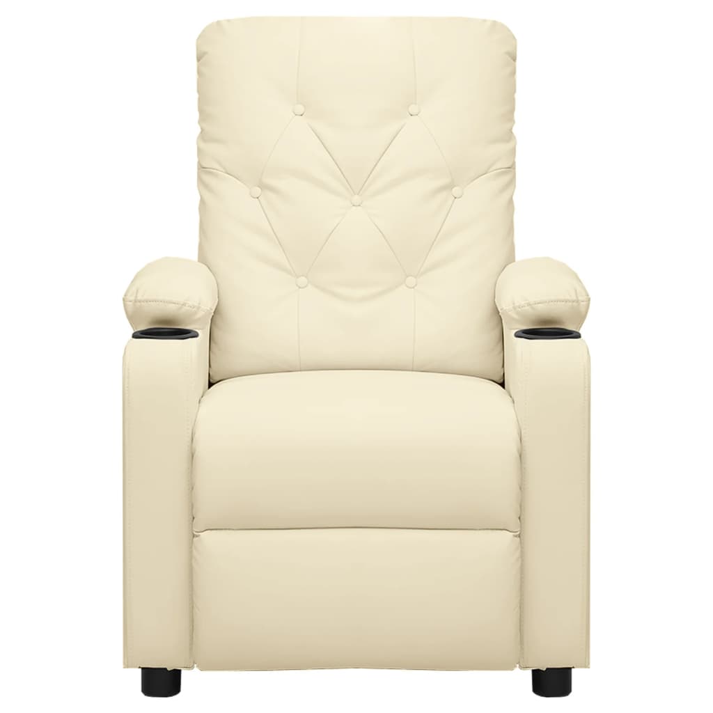 Krémszínű műbőr dönthető szék 