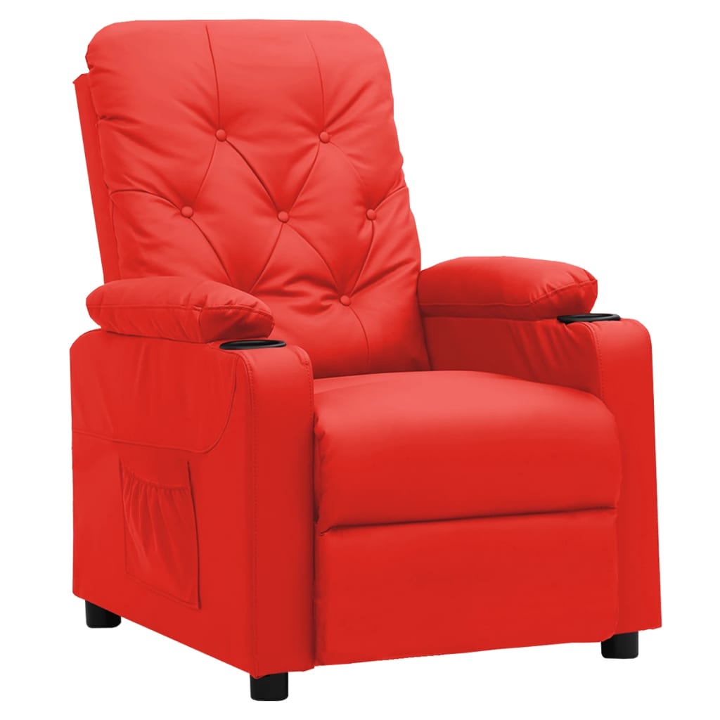 Fauteuil inclinable Rouge Similicuir