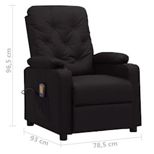 Masážní křeslo černé umělá kůže - obrázek 8