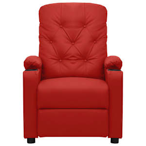 vidaXL Massagesessel Weinrot Kunstleder