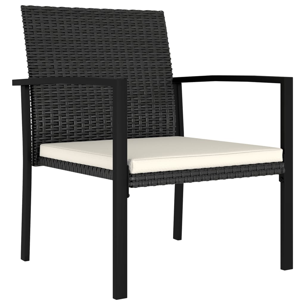 vidaXL Tuinstoelen 4 st poly rattan zwart afbeelding