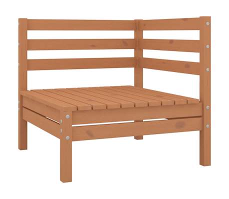 vidaXL Garden 2-Seater Sofa Honey Brown Solid Pinewood