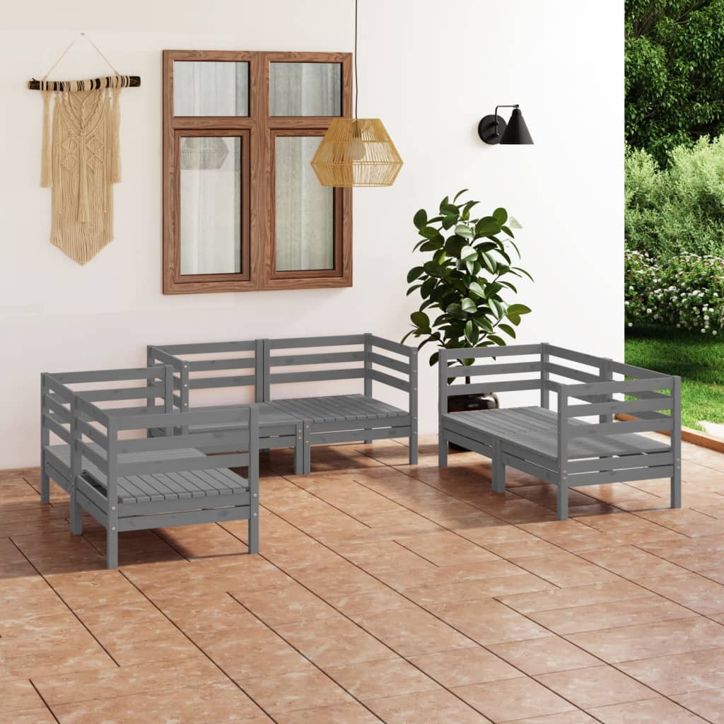 Ogród Corner Sofa Set - Szary, 6 x 63,5 x 63,5 x 62,5 cm