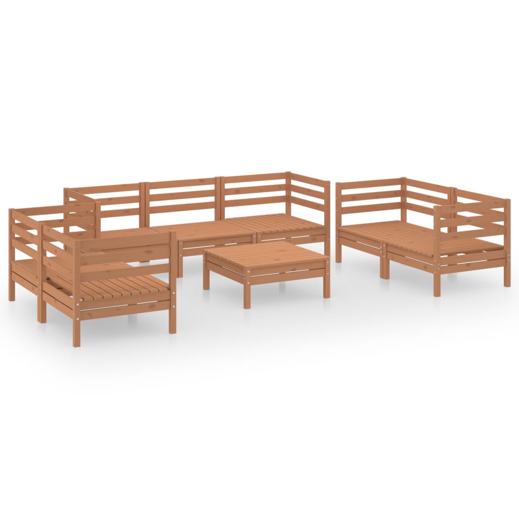 Thumbnail - vidaXL 8-tlg. Garten-Lounge-Set Honigbraun Massivholz Kiefer