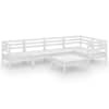 vidaXL 6-osaline aiam&ouml;&ouml;blikomplekt, t&auml;ism&auml;nnipuit, valge