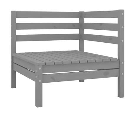 vidaXL Garden Lounge Set | Grey | Solid pine wood | 10 Piece Set | Modular