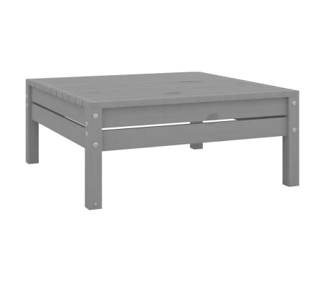 vidaXL Sodo poilsio baldų komplektas, 11 dalių, pilkas, pu&scaron;ies masyvas