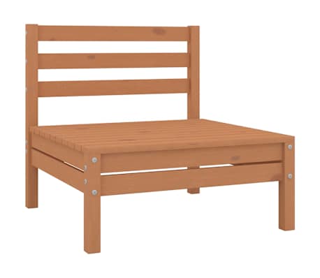 vidaXL Salon de jardin 8 pcs Bois de pin massif Marron miel