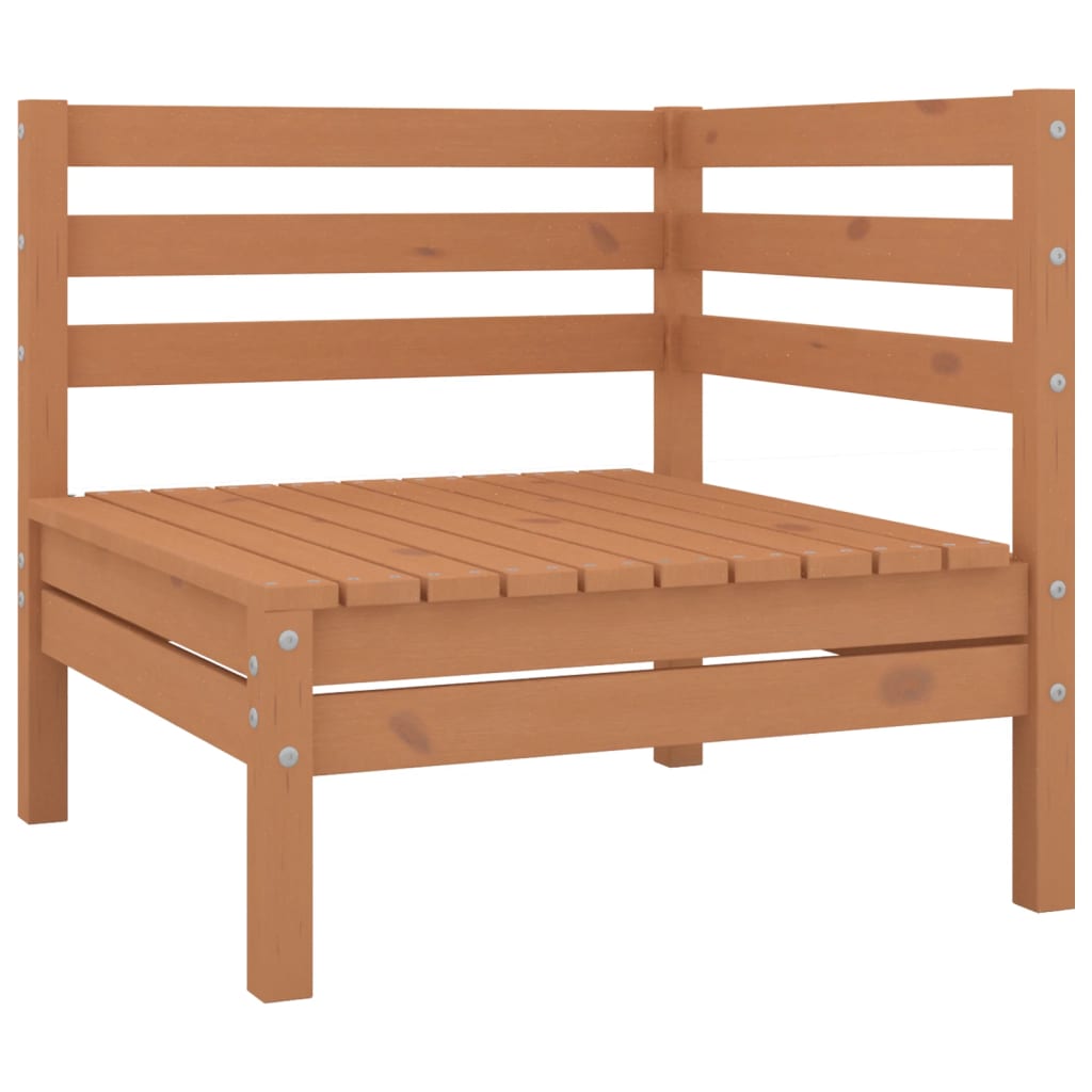 vidaXL Set de muebles de jardín 11 pzas madera maciza pino marrón miel