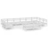 vidaXL 12-osaline aiadiivanikomplekt, valge, t&auml;ism&auml;nnipuit