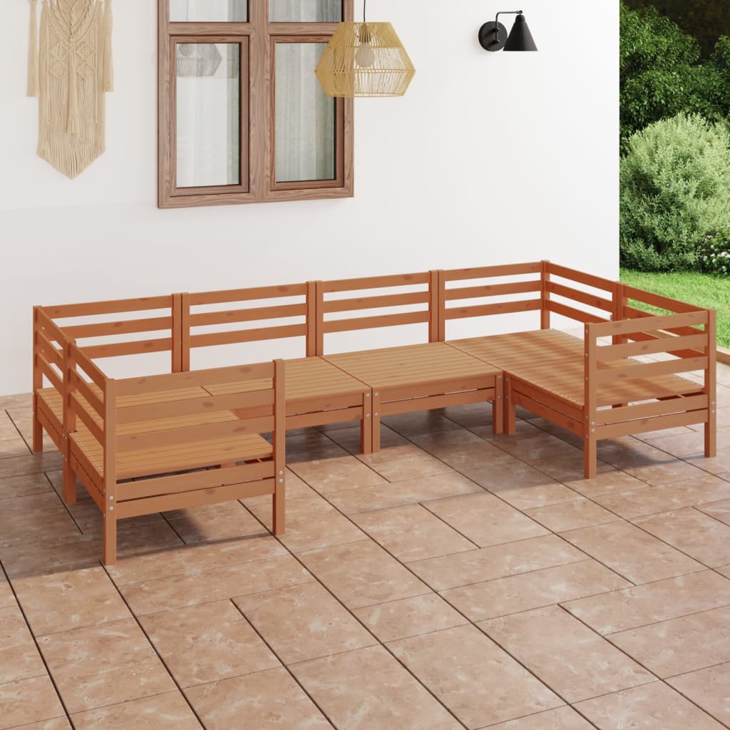 vidaXL Set mobilier de grădină, 6 piese, maro miere, lemn masiv de pin vidaXL