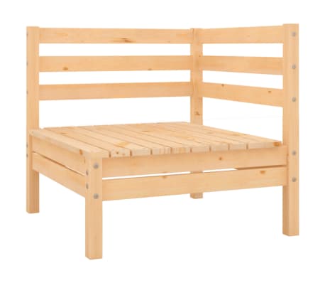 vidaXL Set de mesa y taburetes altos jardín 9 pzas madera maciza pino