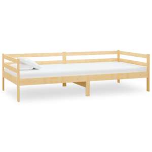 Válenda s matrací 90 x 200 cm masivní borové dřevo - obrázek 4