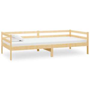 Válenda s matrací 90 x 200 cm masivní borové dřevo - obrázek 4