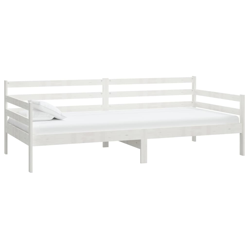 

vidaXL Slaapbank met matras massief grenenhout wit 90x200 cm