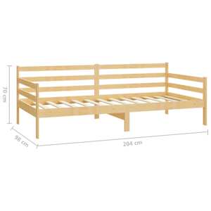 Válenda s matrací 90 x 200 cm masivní borové dřevo - obrázek 10