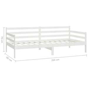 Válenda s matrací 90 x 200 cm bílá masivní borové dřevo - obrázek 10
