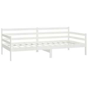 Válenda s matrací 90 x 200 cm bílá masivní borové dřevo - obrázek 5
