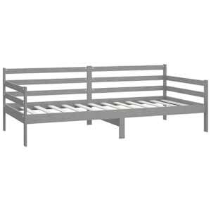 Válenda s matrací 90 x 200 cm šedá masivní borové dřevo - obrázek 5