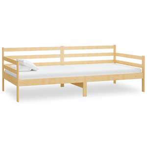Válenda s matrací 90 x 200 cm masivní borové dřevo - obrázek 4