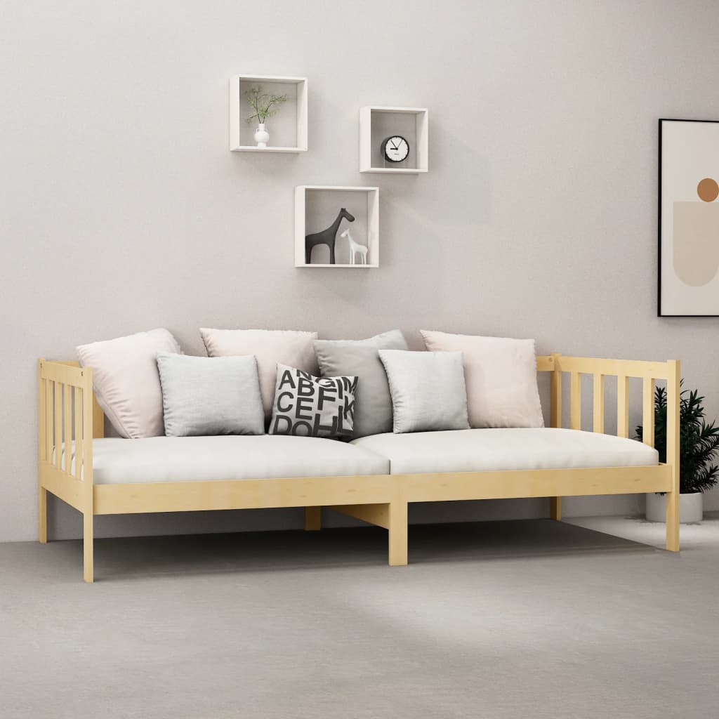 

vidaXL Slaapbank met matras massief grenenhout 90x200 cm