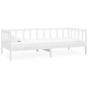Válenda s matrací 90 x 200 cm bílá masivní borové dřevo - obrázek 4
