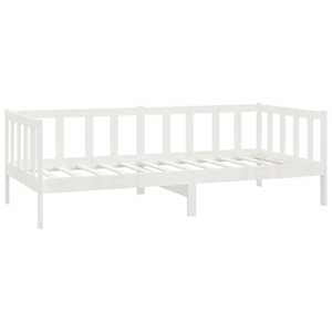 Válenda s matrací 90 x 200 cm bílá masivní borové dřevo - obrázek 5