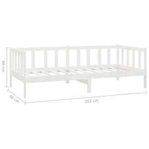 Válenda s matrací 90 x 200 cm bílá masivní borové dřevo - obrázek 10