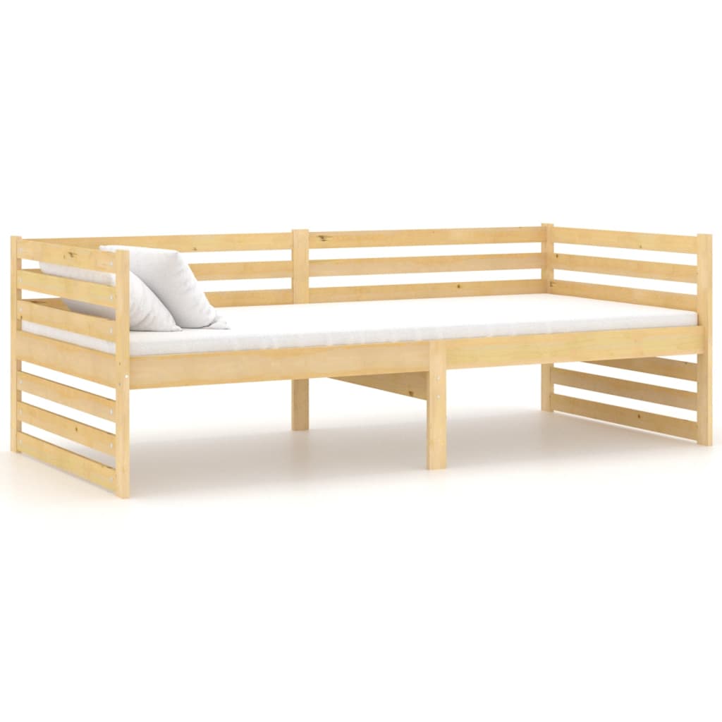 Slaapbank met matras massief grenenhout 90x200 cm