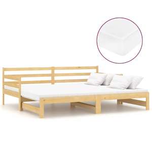 Výsuvná válenda 2× (90 x 200 cm) masivní borové dřevo - obrázek 2