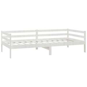 Válenda se zásuvkami 90 x 200 cm bílá masivní borové dřevo - obrázek 4