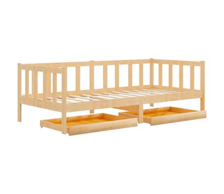 vidaXL Tagesbett mit Schubladen 90x200 cm Massivholz Kiefer